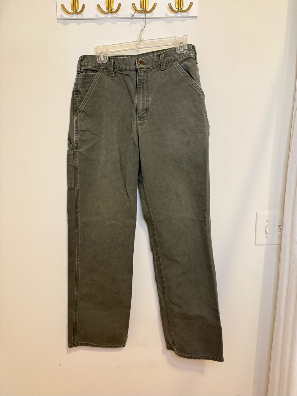 Carhartt Men's Olive Work Cargo Pants